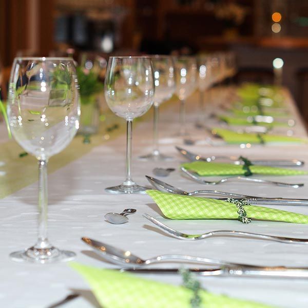 WVS-Mitgliederversammlung gedeckter Tisch